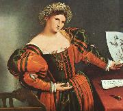 Lorenzo Lotto A Lady as Lucretia Spain oil painting artist